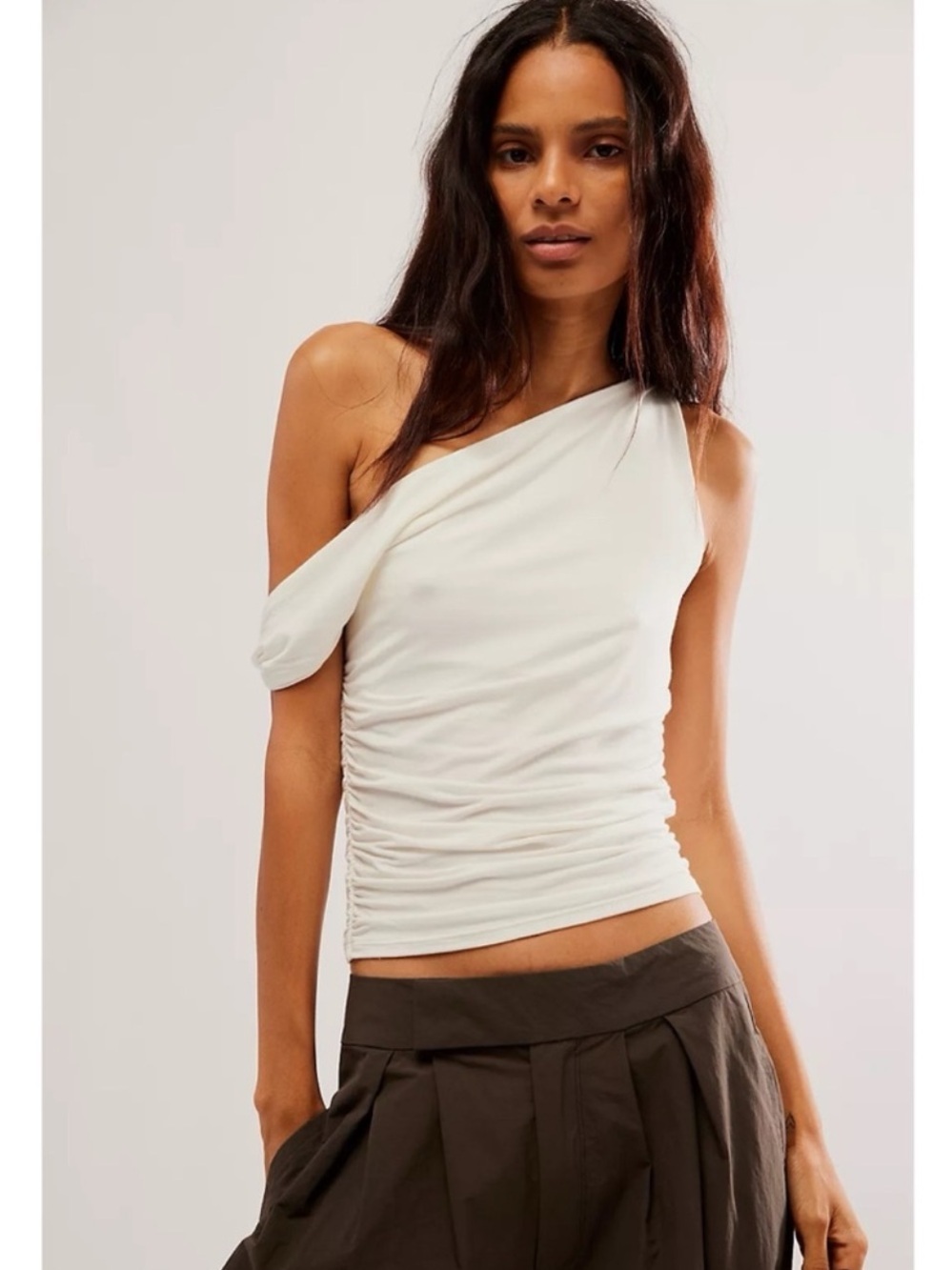 NWT Geel Reed Off Shoulder White Tank Top XS